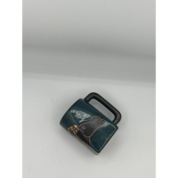 Mara Mexico Ceramic Pottery Wild Horses Green Coffee Mug Cup 12 oz - Picture 11 of 11